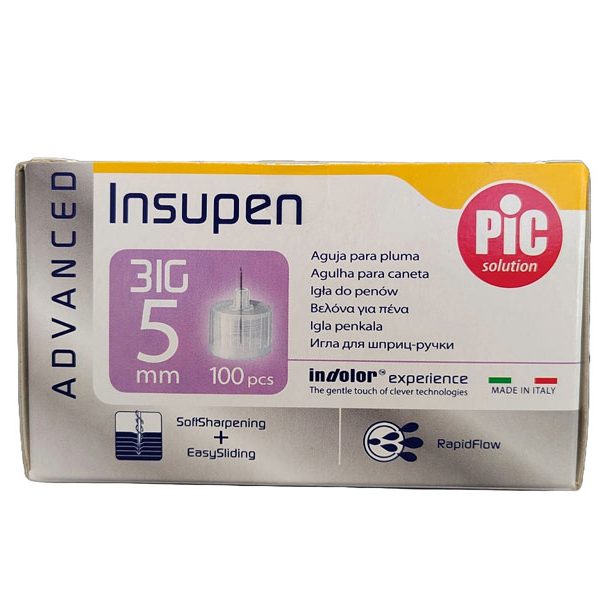 Insupen Original Βελόνες για Πένα Ινσουλίνης 31G x 5mm, 100τεμ