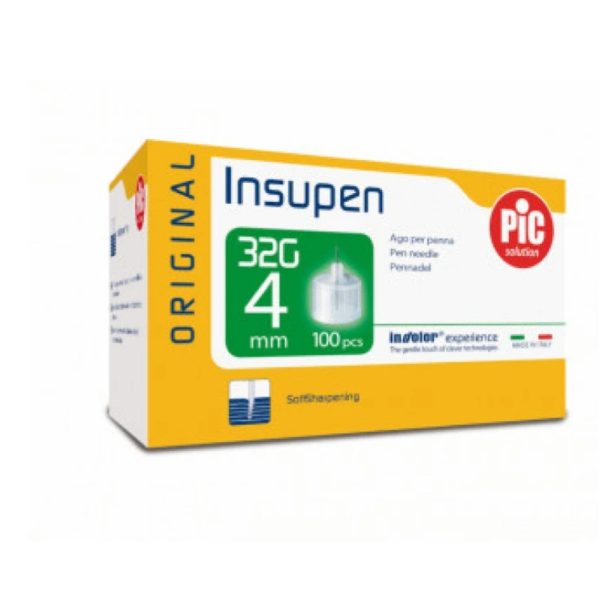 Pic Solution Insupen Advanced Βελόνες για Πένα Ινσουλίνης 32Gx4mm, 100 τεμάχια