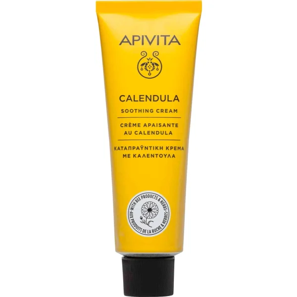 Apivita Calendula Soothing Cream Καταπραϋντική Κρέμα Προσώπου - Σώματος με Καλέντουλα, Κατάλληλη για Μετά την Έκθεση στον Ήλιο & για Όλη την Οικογένεια 50ml