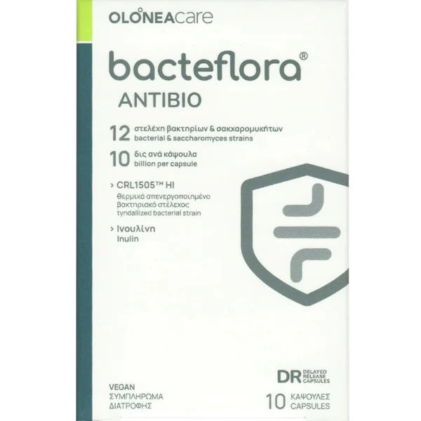 Olonea Bacteflora Antibio για Προστασία του Εντερικού Μικροβιώματος Κατά τη Λήψη Αντιβίωσης, 10caps