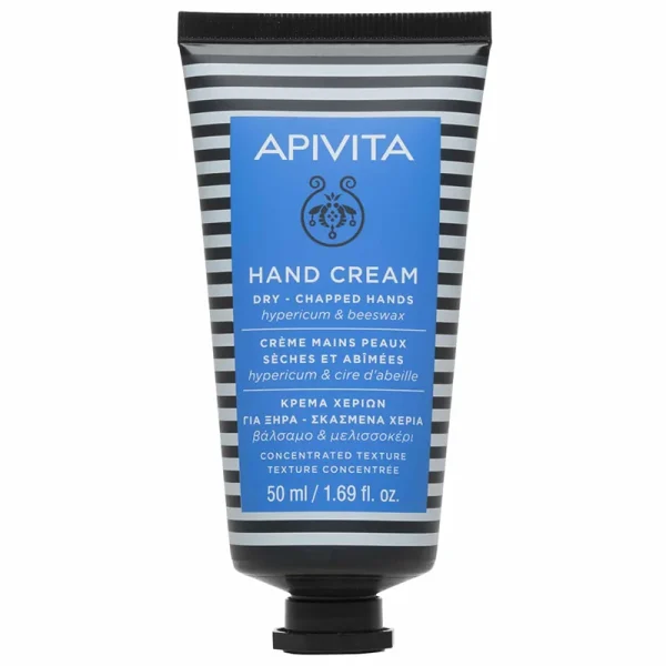 Apivita Hand Cream Hypericum & Beeswax Κρέμα για Ξηρά-Σκασμένα Χέρια με Βάλσαμο & Κερί Μελισσών, 50ml