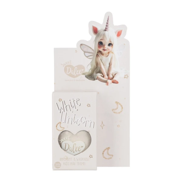 Sweet Dalee Nail Polish Παιδικό, Οικολογικό, Μη Τοξικό Βερνίκι Νυχιών με Βάση το Νερό 12ml - 911 White Unicorn