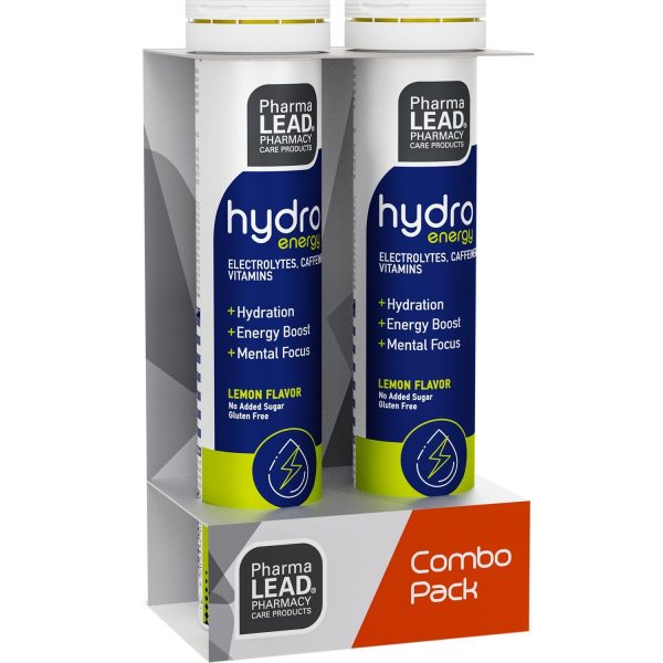 Pharmalead Promo Hydro Energy Electrolytes Caffeine & Vitamins για Ενέργεια & την Καλή Λειτουργία των Μυών & την Υποστήριξη του Μεταβολισμού με Γεύση Λεμόνι 2x20 Αναβράζοντα Δισκία