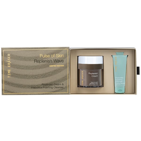 Time Eraser Promo Pulse of Skin Replenish Wave Limited Edition με Replenish Αντιρυτιδική Κρέμα για Βαθιές Ρυτίδες, 50ml & Prebiotics Foaming Cleanser Αφρώδες Gel Καθαρισμού, 20ml, 1σετ