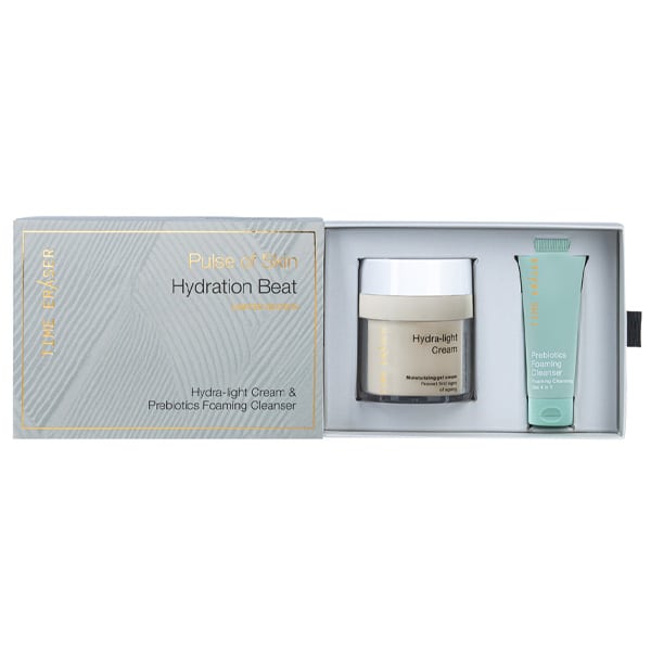 Time Eraser Promo Pulse of Skin Hydration Beat Limited Edition με Hydra Light Ενυδατική Κρέμα, 50ml & Prebiotics Foaming Cleanser Αφρώδες Gel Καθαρισμού, 20ml, 1σετ