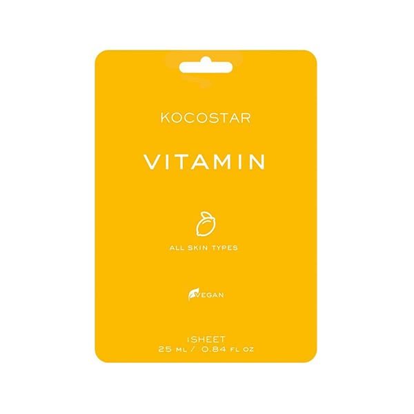Kocostar Vitamin Sheet Mask Μάσκα Προσώπου για Αναζωογόνηση & Λάμψη, 25ml