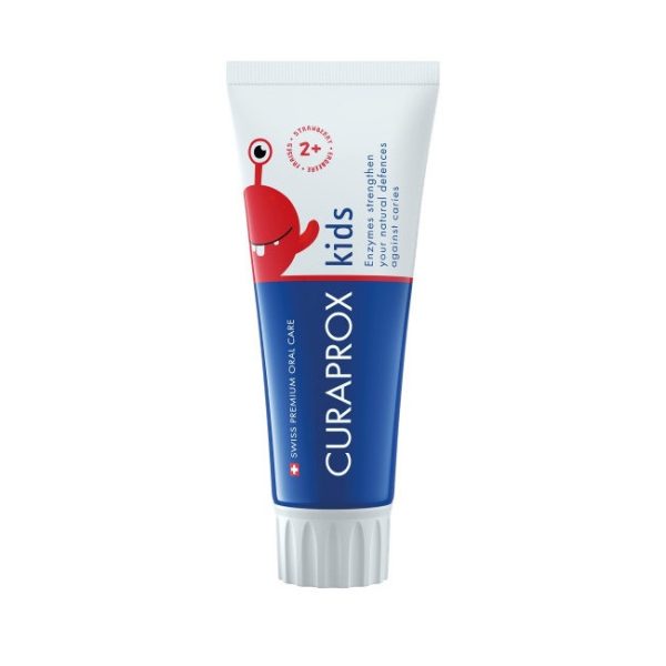 Curaprox Toothpaste For Kids Παιδική Οδοντόκρεμα από 2 Ετών και Άνω με Γεύση Φράουλας με Φθόριο 950ppm, 60ml