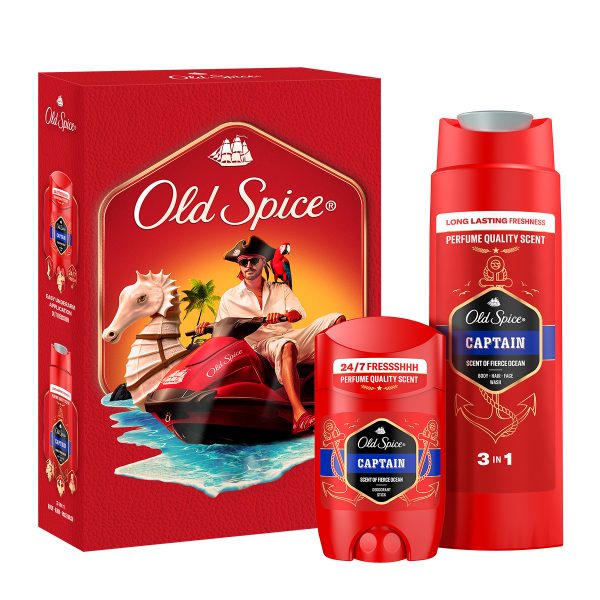Old Spice  Promo Modern Captain Αποσμητικό Στίκ, 50ml & Αφρόλουτρο & Σαμπουάν, 250ml, 1σετ