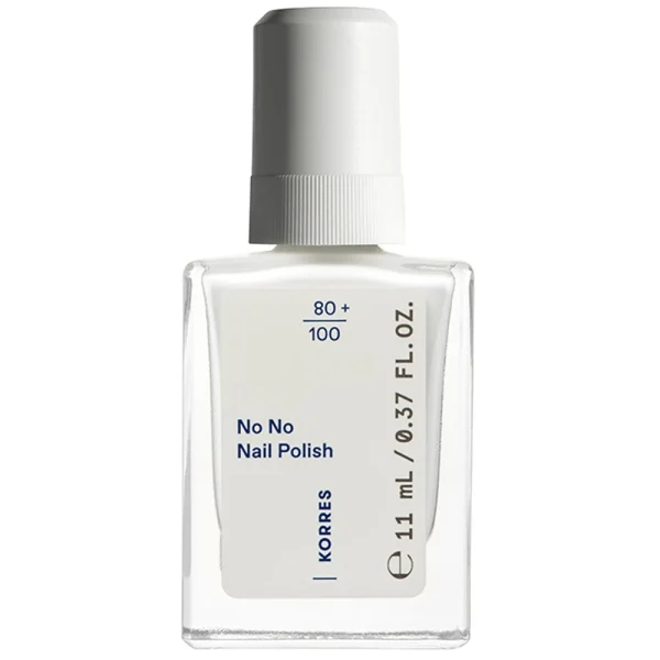 Korres No No Nail Polish Βερνίκι Νυχιών Υψηλής Φυσικής Περιεκτικότητας με Λάδι Αμυγδάλου 11ml - 01 Pure White