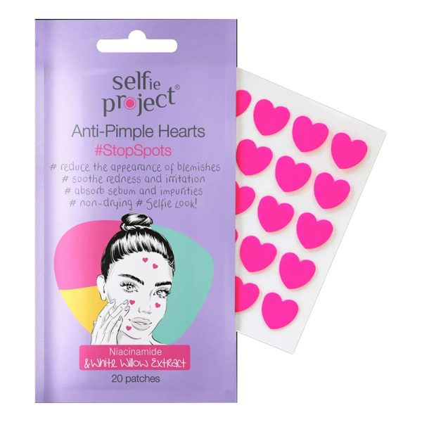 Selfie Project Anti-Pimple Hearts Stop Spots σε Σχήμα Καρδιάς για την Ακμή 20 Τεμάχια
