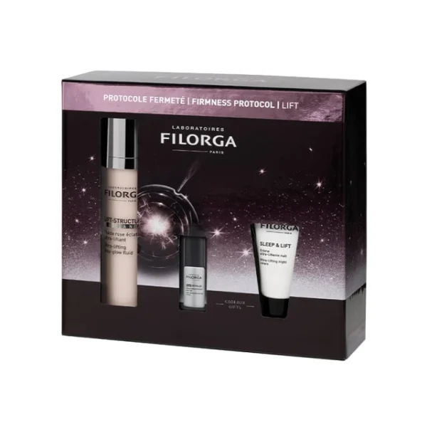 Filorga Xmas Promo Firmness Protocol Lift Λεπτόρευστη Κρέμα Προσώπου για Σύσφιξη & Ανόρθωση, 50ml, NCEF-Revitalize Αντιρυτιδικός Ορός, 5ml, Sleep & Lift Κρέμα Νυκτός, 15ml, 1σετ