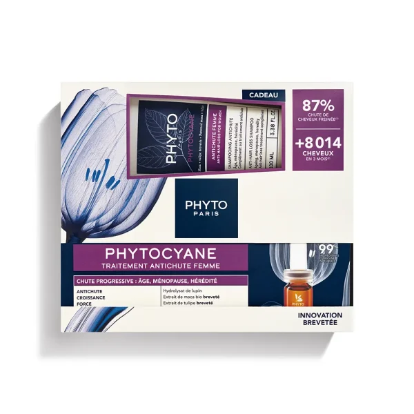 Phyto Promo Phytocyane Anti-Hair Loss Treatment Θεραπεία Τριχόπτωσης για Γυναίκες στην Εμμηνόπαυση, 12vials x 5ml & Δώρο Anti-Hair Loss Shampoo Σαμπουάν Κατά της Τριχόπτωσης, 100ml, 1σετ
