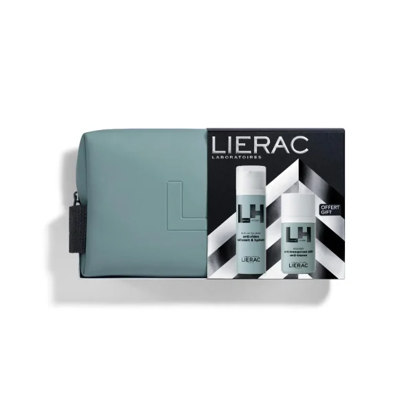 Lierac Homme Set Σετ Ανδρικής Περιποίησης με Anti-Age Global Λεπτόρευστη Κρέμα για Αντιγήρανση, 50ml & Δώρο Αποσμητικό με 48h Προστασία, 50ml & Νεσεσέρ, 1τεμ, 1σετ