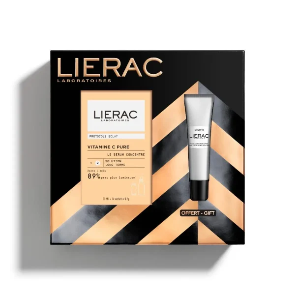 Lierac The Vitamin C Radiance Routine Gift Set, Συμπυκνωμένος Ορός Λάμψης 30ml & ΔΩΡΟ Λεπτόρρευστη Κρέμα Διόρθωσης Μαύρων Κύκλων 15ml