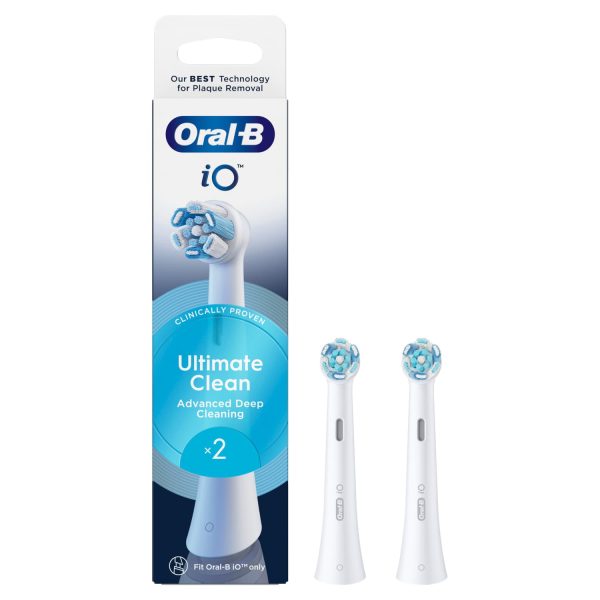 Oral-B iO Ultimate Clean White Ανταλλακτικές Κεφαλές Ηλεκτρικής Οδοντόβουρτσας, 2τεμ