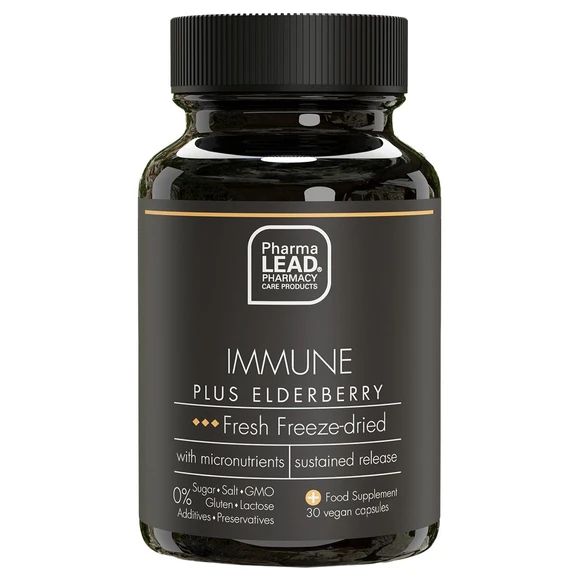 Pharmalead Black Range Immune Plus Elderberry Συμπλήρωμα Διατροφής για την Ενίσχυση της Λειτουργίας του Ανοσοποιητικού Συστήματος 30veg.caps