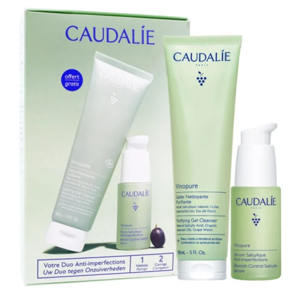 Caudalie Promo Vinopure Blemish Control Salicylic Serum Ορός Προσώπου κατά των Ατελειών, 30ml & Δώρο Vinopure Purifying Gel Cleanser Καθαριστικό Προσώπου κατά των Ατελειών, 150ml, 1σετ