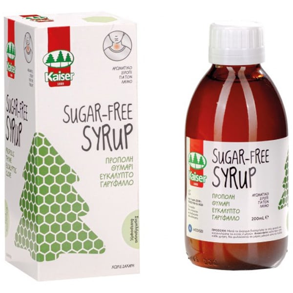 Kaiser Sugar Free Σιρόπι με Πρόπολη, Θυμάρι, Ευκάλυπτο & Γαρύφαλλο, 200ml