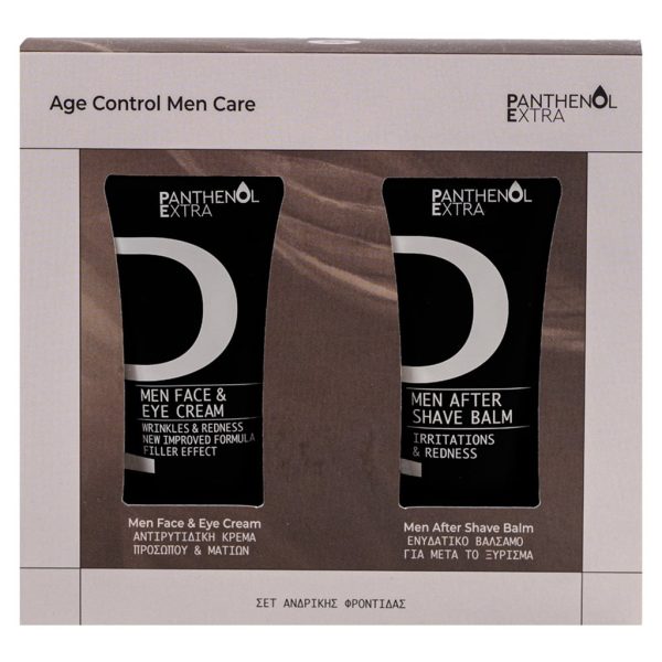 Panthenol Extra Promo Age Control Men Care Aντιρυτιδική Κρέμα Προσώπου & Ματιών, 75ml & After Shave Balm, 75ml, 1σετ