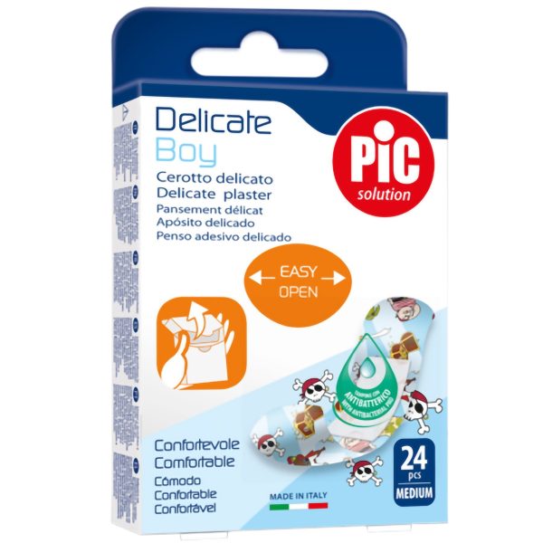 Pic Solution Delicate Boy Medium (19 x 72mm) Παιδικό Τσιρότο για Αγόρια, 24τμχ