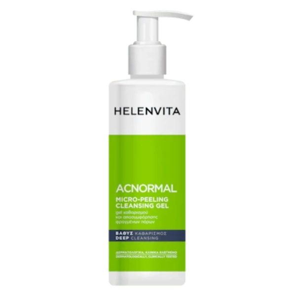Helenvita Acnormal Micro-Peeling Cleansing Gel Τζελ Βαθύ Καθαρισμού & Αποσυμφόρησης των Φραγμένων Πόρων, 200ml