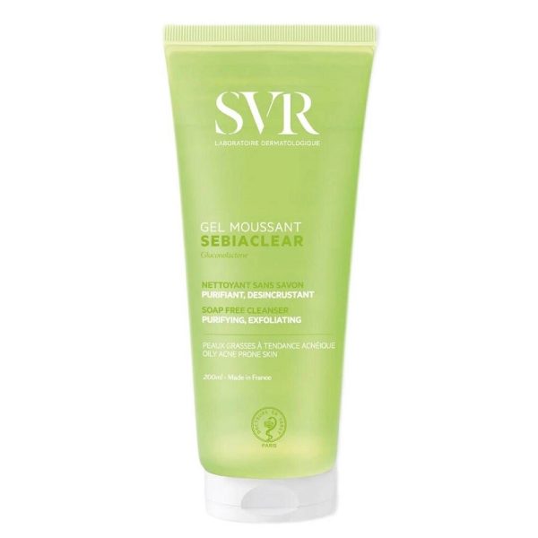 SVR Sebiaclear Gel Moussant Gel Καθαρισμού Προσώπου για το Λιπαρό Δέρμα με Τάση Ακμής 200ml
