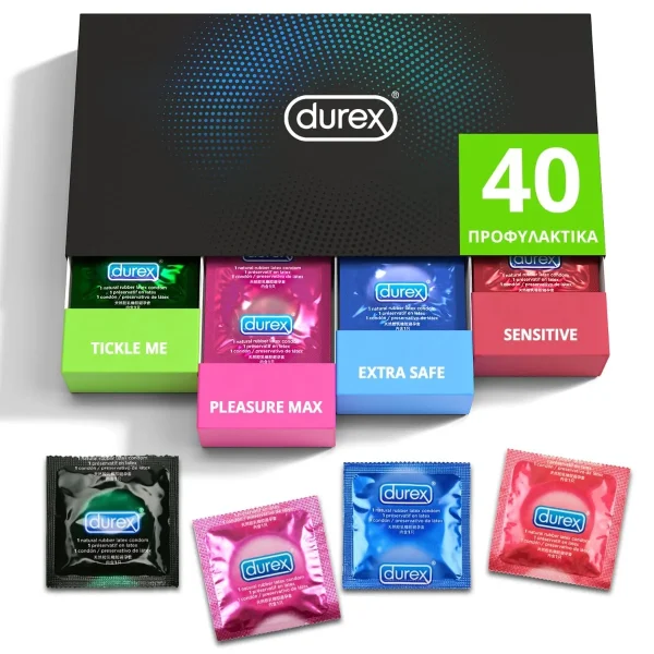 Durex Surprise Me Premium Variety Pack Ποικιλία με Επιλεγμένα Προφυλακτικά σε premium κασετίνα 40τμχ