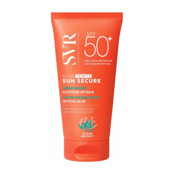 SVR Sun Secure Blur SPF50+ Αντηλιακή Κρέμα Προσώπου με Ματ Αποτέλεσμα & Χρώμα 50ml