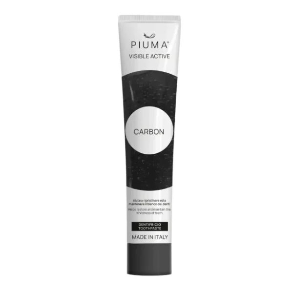Piuma Visible Active Carbon Toothpaste 75ml Οδοντόκρεμα με Άνθρακα