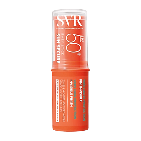 SVR Sun Secure Spf50+ Easy Stick Διάφανο Αντηλιακό Στικ Προσώπου Πολύ Υψηλής Προστασίας & Ευαίσθητης Επιδερμίδας με Βιταμίνη Ε Χωρίς Άρωμα 10g
