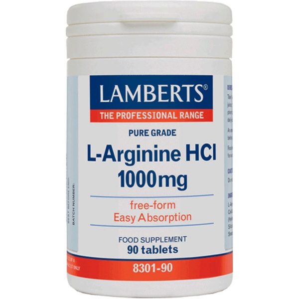 Lamberts L-Arginine HCl 1000mg Αργινίνη 90 Tablets