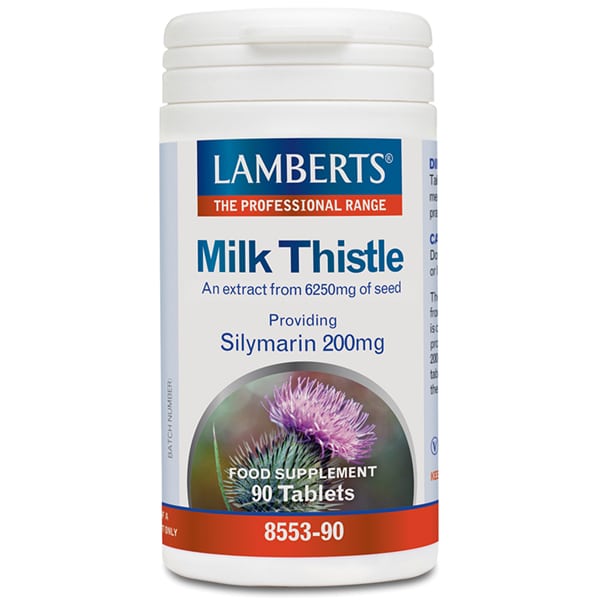 Lamberts Milk Thistle 6250mg Συμπλήρωμα Διατροφής με Εκχύλισμα Γαϊδουράγκαθου για την Προστασία του Ήπατος με Αντιφλεγμονώδεις Ιδιότητες Κατάλληλο για & Αποτοξίνωση 90tabs