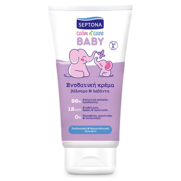 Septona Baby Calm n' Care Ενυδατική Κρέμα με Βάλσαμο & Λεβάντα, 150ml