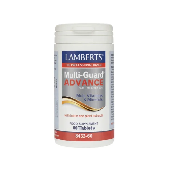 Lamberts Multi-Guard Advance Συμπλήρωμα Διατροφής Πολυβιταμινών, Μετάλλων & Εκχυλίσματος Βοτάνων με Αντιοξειδωτική Δράση για Τόνωση & Ενέργεια για Άτομα από 50 Ετών 60tabs