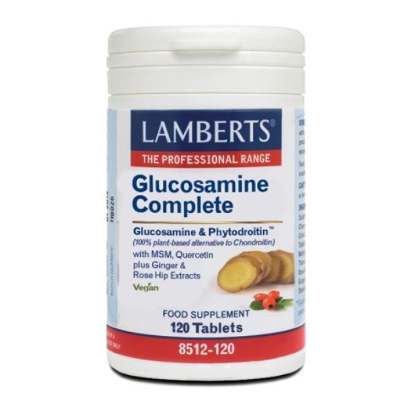 Lamberts Glucosamine Complete Συμπλήρωμα Διατροφής Γλυκοζαμίνης & Χονδροϊτίνης Φυτικής Προέλευσης για τη Φροντίδα των Αρθρώσεων & του Χόνδρου 120tabs