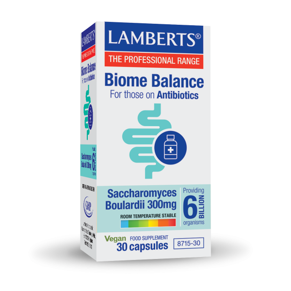 Lamberts Biome Balance for those on Antibiotics Προβιοτικά για Αποκατάσταση της Εντερικής Χλωρίδας σε Άτομα που Λαμβάνουν Αντιβιοτικά 30caps