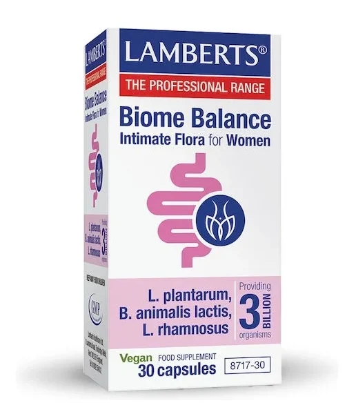 Lamberts Biome Balance Intimate Flora For Women Προβιοτικά για το Γυναικείο Μικροβίωμα, 30 capsules