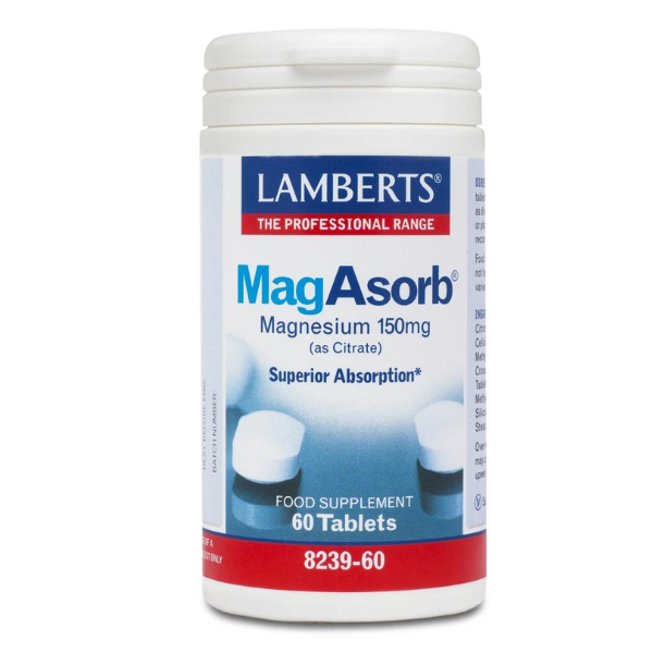 Lamberts MagAsorb 150mg 60 ταμπλέτες Μαγνήσιο