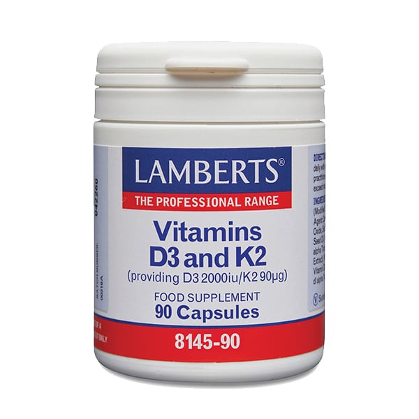 Lamberts Vitamins D3 2000iu & K2 90μg 90 κάψουλες