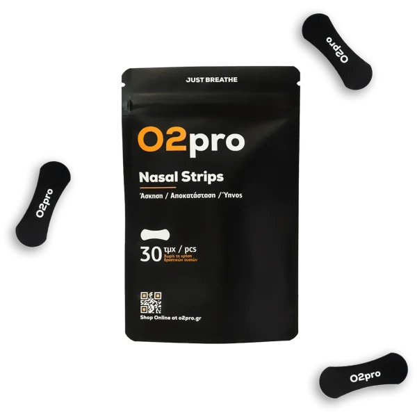 O2pro Ρινικές Ταινίες Black (Μαυρο) 30Τμχ