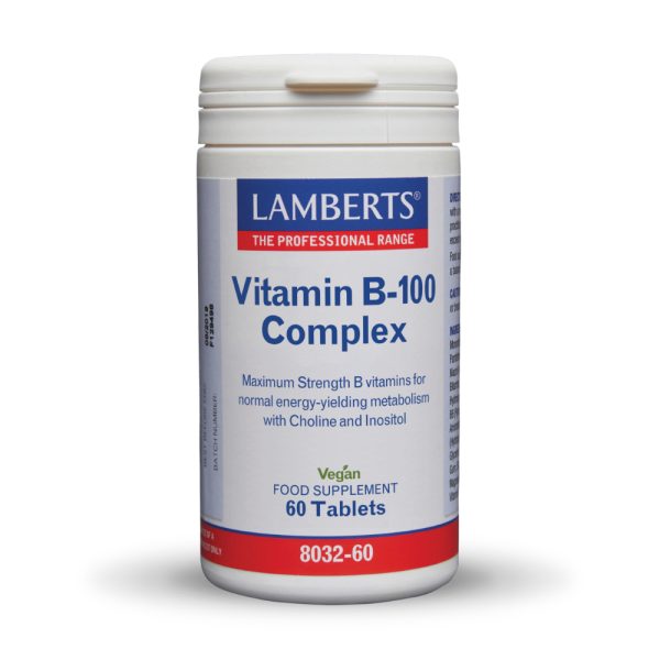 Lamberts Vitamin B-100 Complex Σύμπλεγμα Βιταμίνης B 60 Tablets