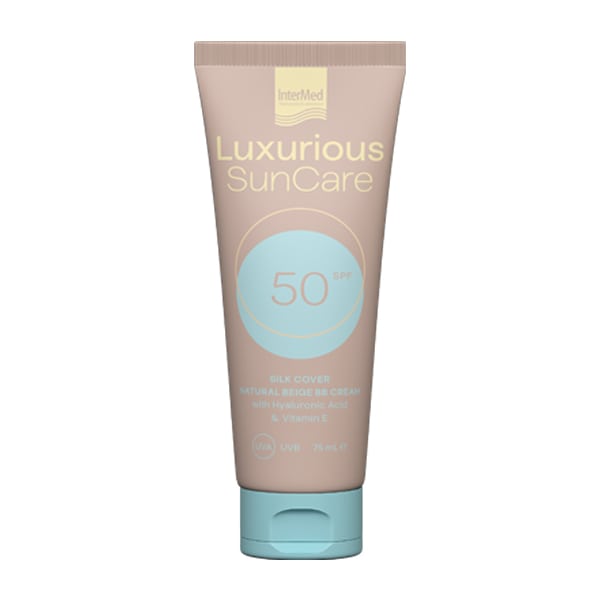 Intermed Luxurious SunCare Silk Cover BB Cream With Hyaluronic Acid SPF50 Αντηλιακή Κρέμα Προσώπου με Χρώμα, 75ml