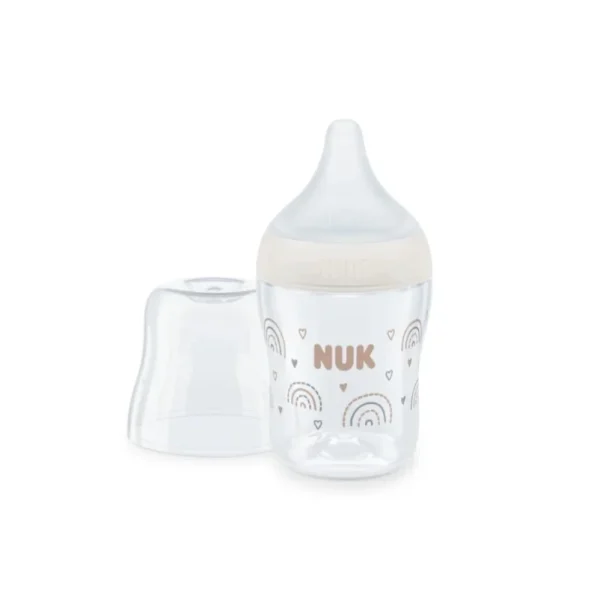 Nuk Perfect Match Γυάλινο Μπιμπερό Με Σιλικονούχα Θηλή Για 0+ Μηνών 150ml Rainbow