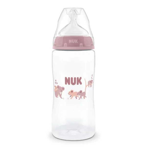 Nuk πλαστικό μπιμπερό με θηλή σιλικόνης first choice temperature control 3m+ 300ml koala