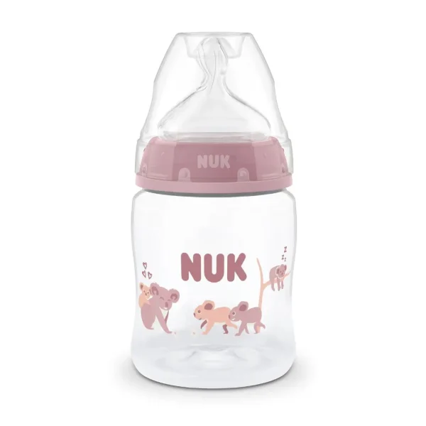 Nuk πλαστικό μπιμπερό με θηλή σιλικόνης first choice temperature control 0m+ 150ml koala