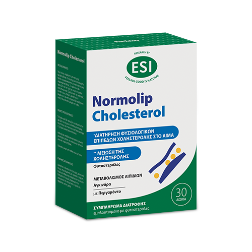 Esi Normolip Cholesterol 30 tabs, Συμπλήρωμα Διατροφής για τη Διατήρηση Φυσιολογικών Επιπέδων Χοληστερόλης στο Αίμα 30 δισκία
