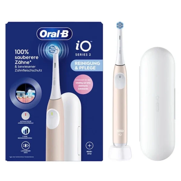 Oral-B iΟ Series 2 Clean & Gentle Pink  Ηλεκτρική Οδοντόβουρτσα Με Θήκη Ταξιδιού Ροζ, 1 σετ