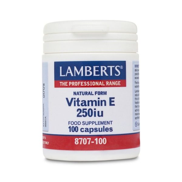 Lamberts Vitamin E 250 iu natural form 100 Κάψουλες
