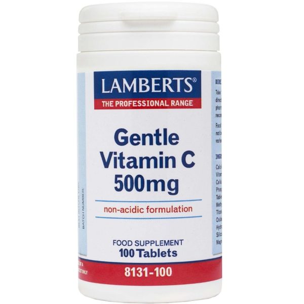 Lamberts Gentle Vitamin C 500mg Συμπλήρωμα Διατροφής 100 Ταμπλέτες