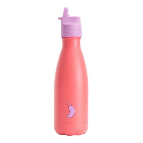 Chilly's Original Og Kids Bottle Ανοξείδωτο Παιδικό Μπουκάλι με Καλαμάκι που Διατηρεί το Νερό Δροσερό Όλη Μέρα 350ml - Watermelon